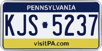 PA license plate KJS5237