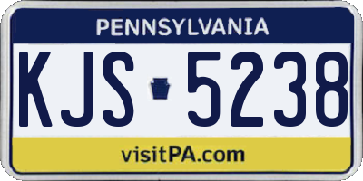PA license plate KJS5238