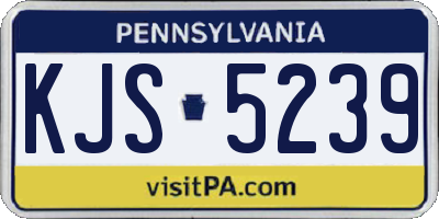 PA license plate KJS5239