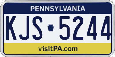 PA license plate KJS5244