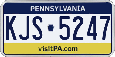 PA license plate KJS5247