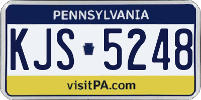 PA license plate KJS5248