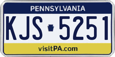 PA license plate KJS5251
