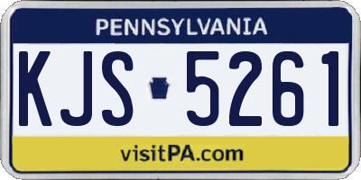 PA license plate KJS5261