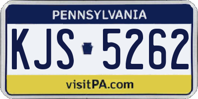 PA license plate KJS5262