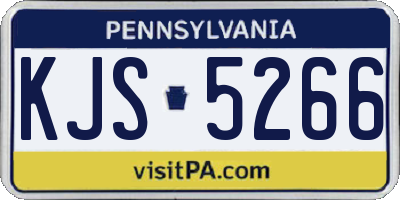 PA license plate KJS5266