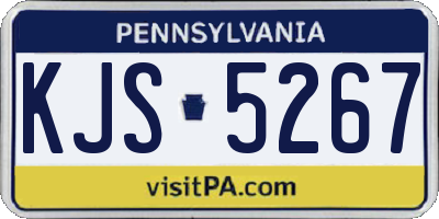 PA license plate KJS5267