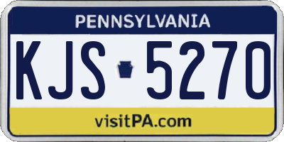 PA license plate KJS5270