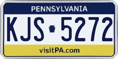 PA license plate KJS5272