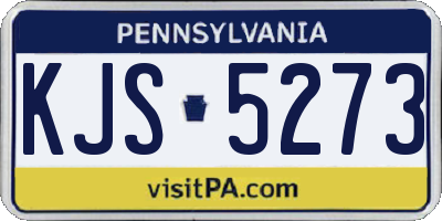PA license plate KJS5273