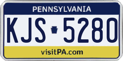 PA license plate KJS5280