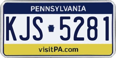 PA license plate KJS5281