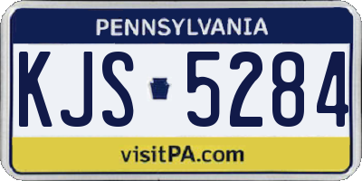 PA license plate KJS5284