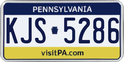 PA license plate KJS5286