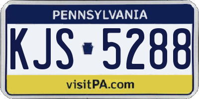 PA license plate KJS5288