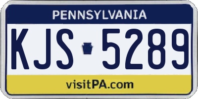 PA license plate KJS5289