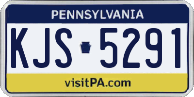 PA license plate KJS5291