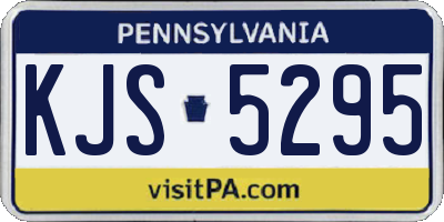 PA license plate KJS5295
