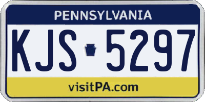 PA license plate KJS5297