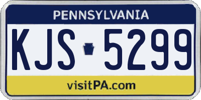 PA license plate KJS5299