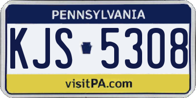 PA license plate KJS5308