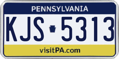 PA license plate KJS5313