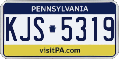 PA license plate KJS5319