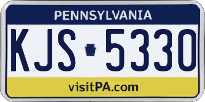 PA license plate KJS5330