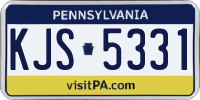 PA license plate KJS5331