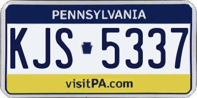 PA license plate KJS5337