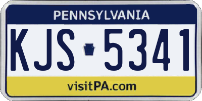 PA license plate KJS5341
