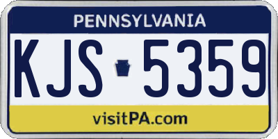 PA license plate KJS5359