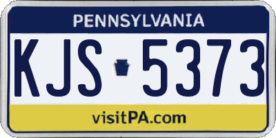 PA license plate KJS5373