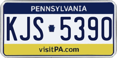 PA license plate KJS5390