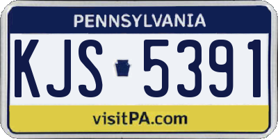 PA license plate KJS5391