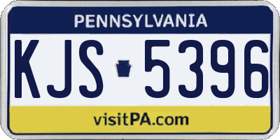 PA license plate KJS5396