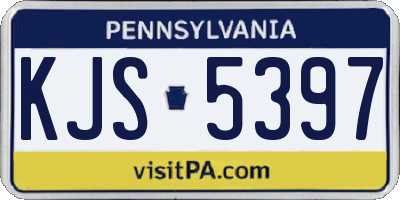 PA license plate KJS5397