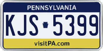 PA license plate KJS5399