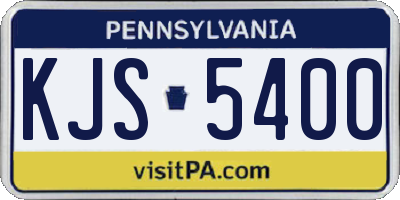 PA license plate KJS5400