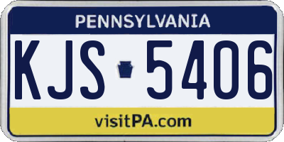 PA license plate KJS5406