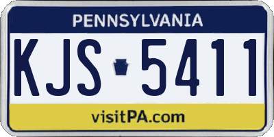 PA license plate KJS5411
