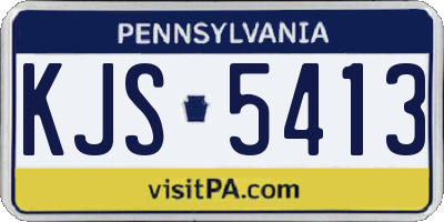 PA license plate KJS5413