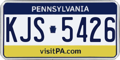 PA license plate KJS5426