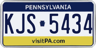 PA license plate KJS5434