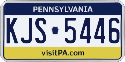 PA license plate KJS5446
