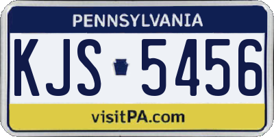 PA license plate KJS5456