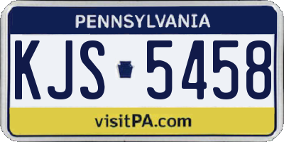PA license plate KJS5458