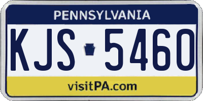 PA license plate KJS5460