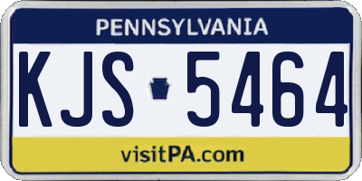 PA license plate KJS5464