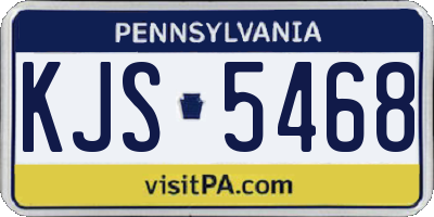 PA license plate KJS5468